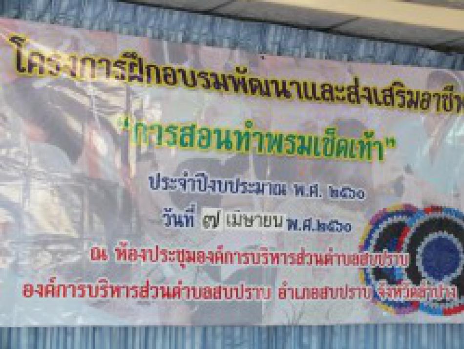 โครงการอบรมและพัฒนากลุ่มอาชีพ ประจำปี 2560(จำนวน 6 ภาพ)